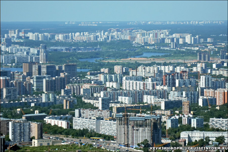 Виды Москвы со смотровой площадки «Панорама 360» в Москва-Сити