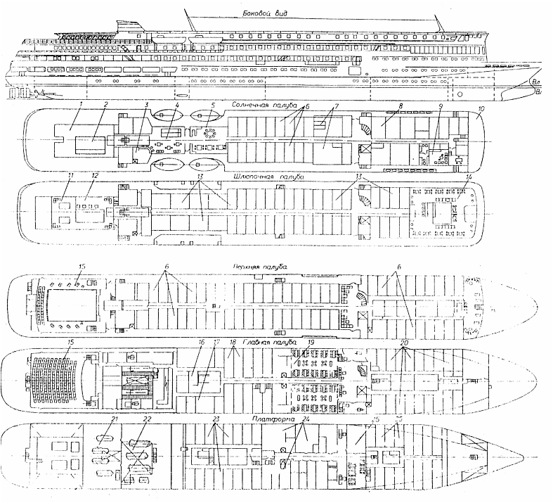 Схема судна проекта 92-273