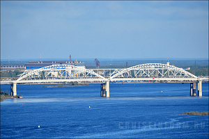 Мост Борский через реку Волгу в Нижнем Новгороде