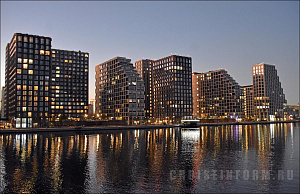 Затон Нагатинский на реке Москве (Москва)