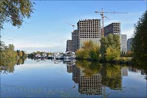 Затон Нагатинский на реке Москве (Москва)